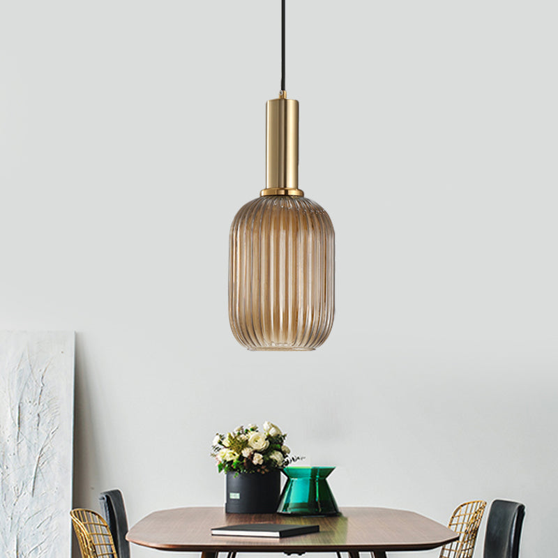 Ribbelglas Hanglamp Moderne Keukenverlichting