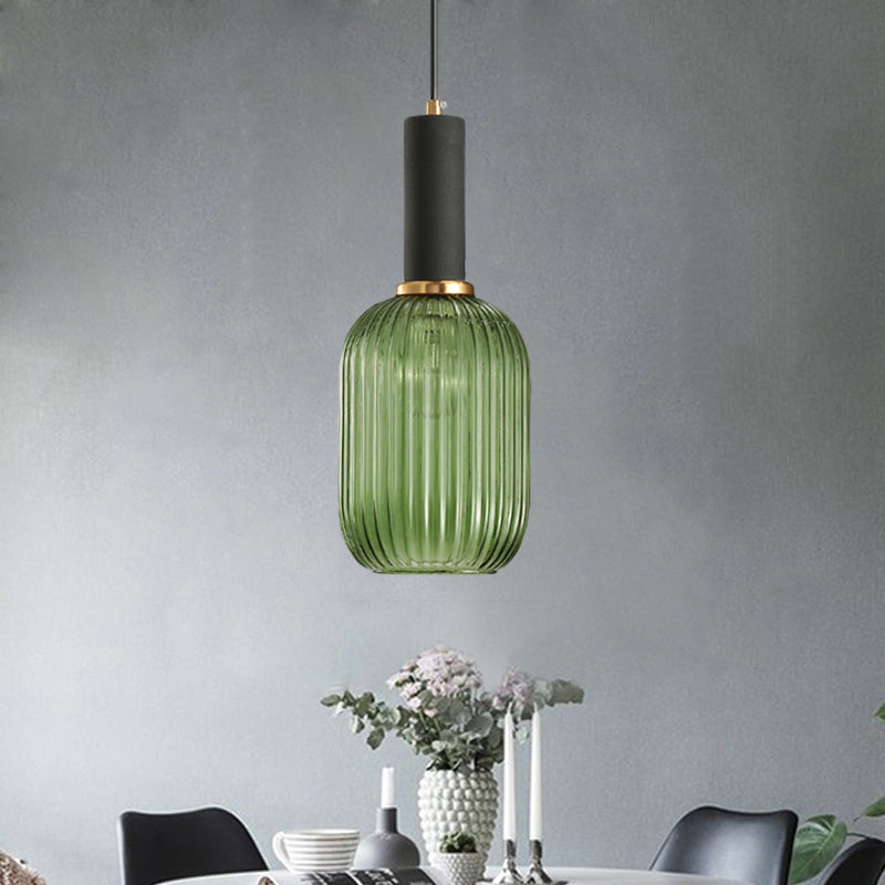 Ribbelglas Hanglamp Moderne Keukenverlichting