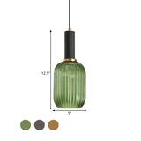 Ribbelglas Hanglamp Moderne Keukenverlichting