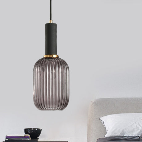 Ribbelglas Hanglamp Moderne Keukenverlichting