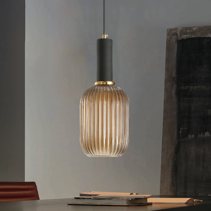 Ribbelglas Hanglamp Moderne Keukenverlichting