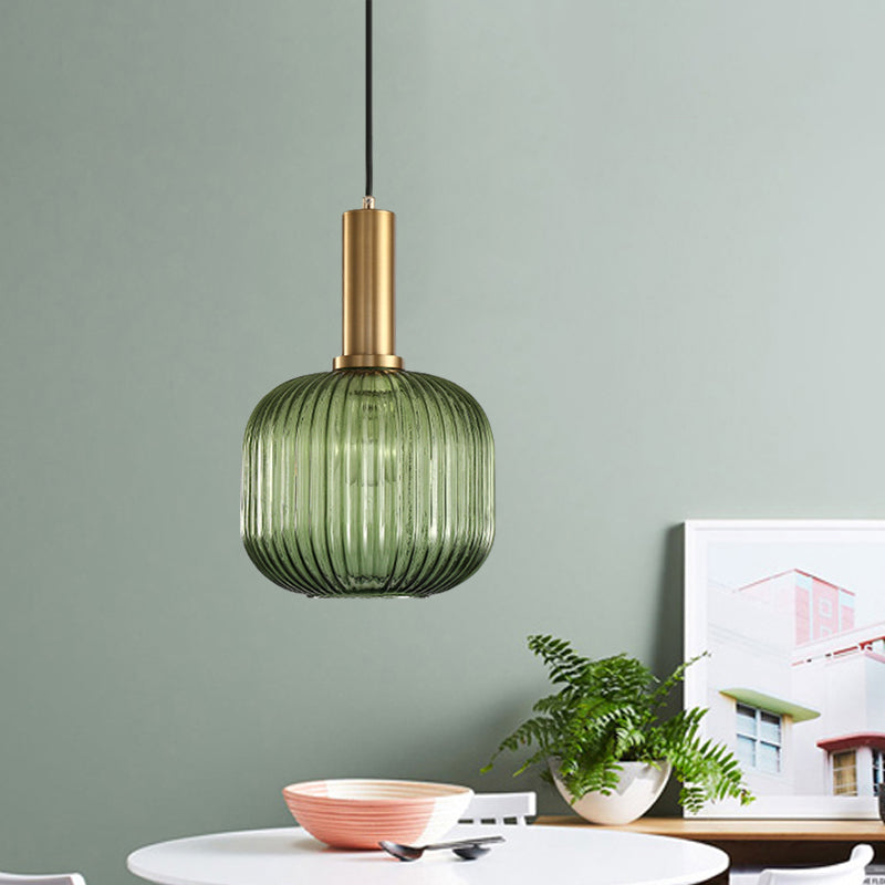 Ribbelglas Hanglamp Moderne Keukenverlichting