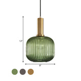 Ribbelglas Hanglamp Moderne Keukenverlichting