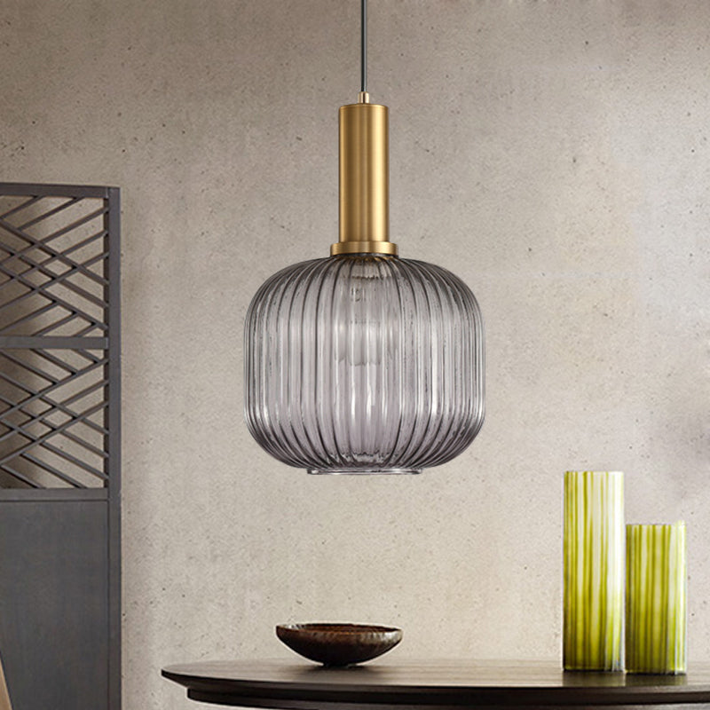 Ribbelglas Hanglamp Moderne Keukenverlichting