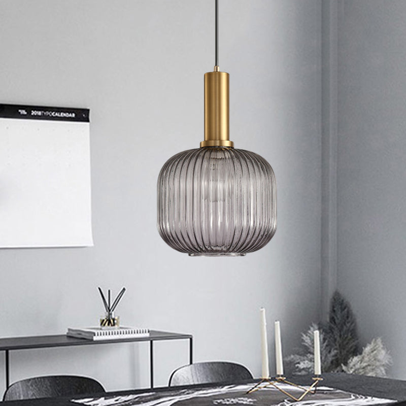 Ribbelglas Hanglamp Moderne Keukenverlichting