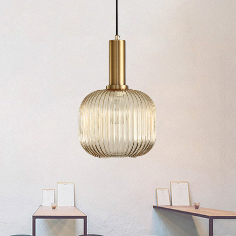 Ribbelglas Hanglamp Moderne Keukenverlichting