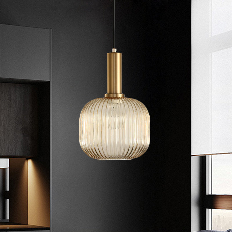 Ribbelglas Hanglamp Moderne Keukenverlichting