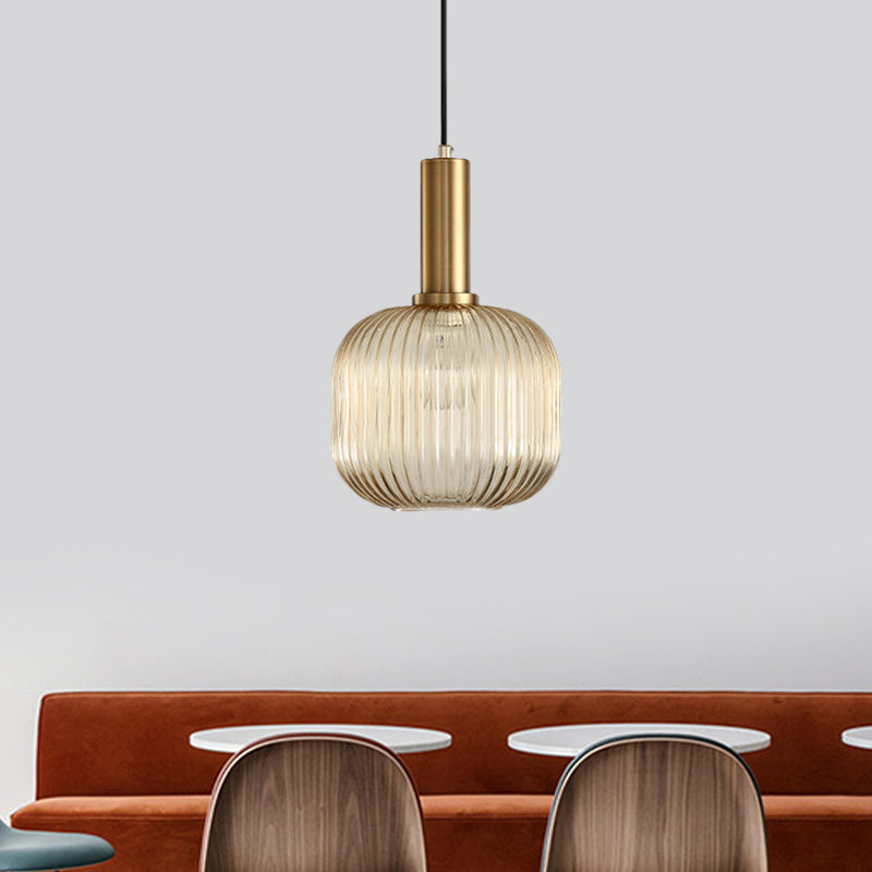 Ribbelglas Hanglamp Moderne Keukenverlichting