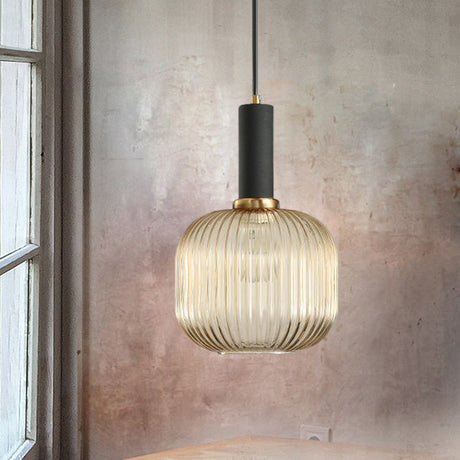 Ribbelglas Hanglamp Moderne Keukenverlichting