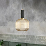 Ribbelglas Hanglamp Moderne Keukenverlichting