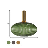 Ribbelglas Hanglamp Moderne Keukenverlichting