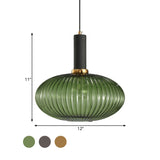 Ribbelglas Hanglamp Moderne Keukenverlichting
