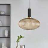 Ribbelglas Hanglamp Moderne Keukenverlichting