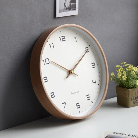 Houten Wandklok - Scandinavisch Minimalisme | Stijlvolle Wanddecoratie voor Woonkamers en Slaapkamers