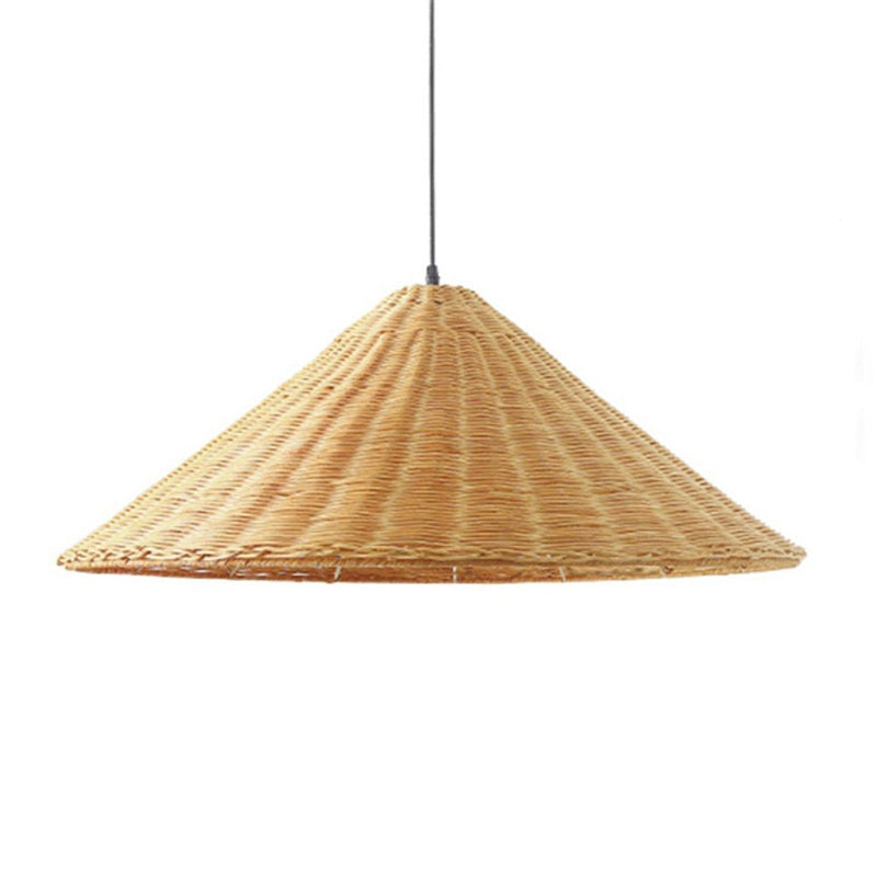 Geweven Rotan Hanglamp Wicker Kegel Lampenkap
