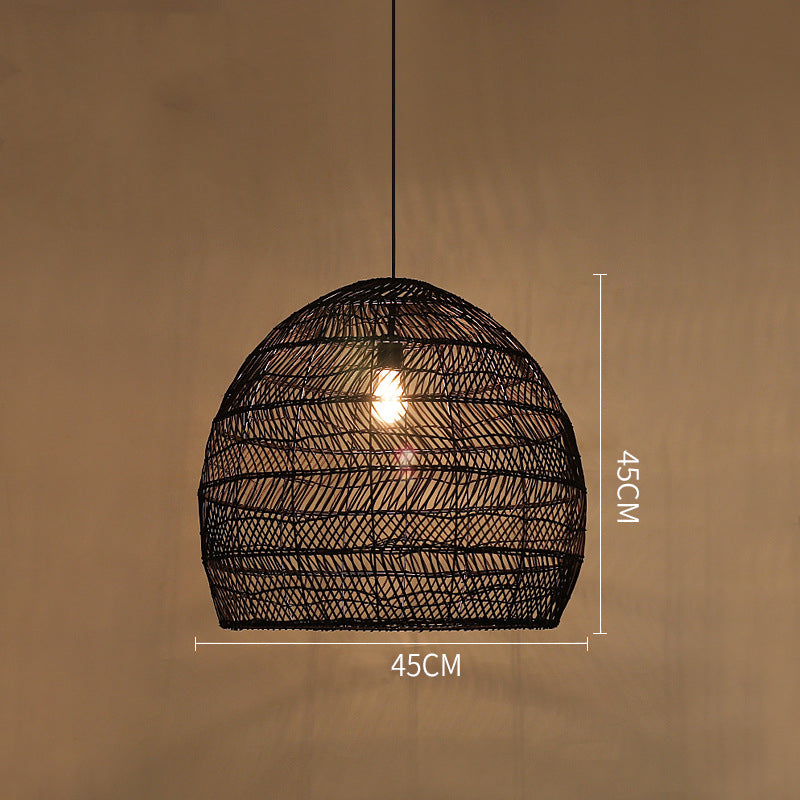 Handgemaakte Rotan Hanglamp Wicker Lampenkap