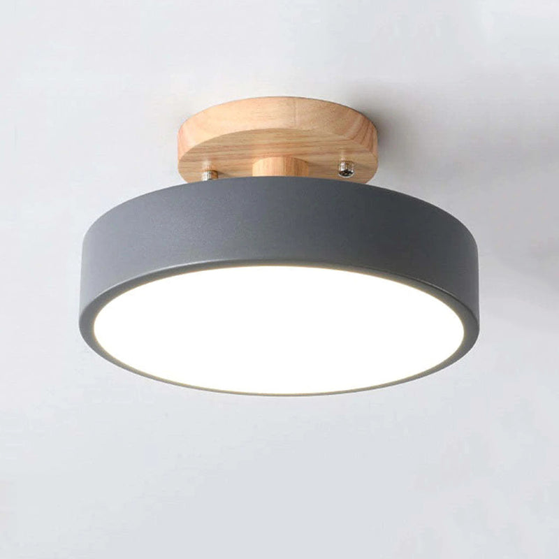 Stijlvolle LED Plafondlamp van Hout en Acryl voor Slaapkamer, Eetkamer en Woonkamer