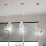 Minimalistische LED Hanglamp - Verstelbare Witte Glider Hanglamp 1/3/6-Licht, Modern Design voor Eetkamer en Woonkamer