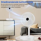 Draagbare Oplaadbare Telescopische Tafelventilator met Stil Ontwerp en Verstelbare Hoogte