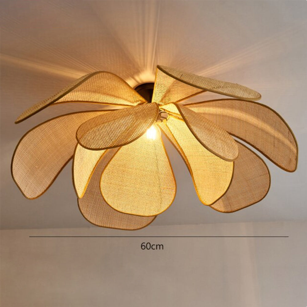 Rotan Bloem Rustieke Hanglamp