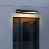 Rechthoekige Minimalistische Waterdichte Bewegingssensor Zwarte Moderne Wandlamp