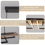 Verstelbare LED Houten Plafondlamp voor Woonkamer