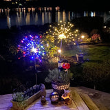 4 Stuks Solar Vuurwerk Tuinlampen - Weerbestendige LED Decoratieve Verlichting, Zonne-energie voor Tuin en Patio