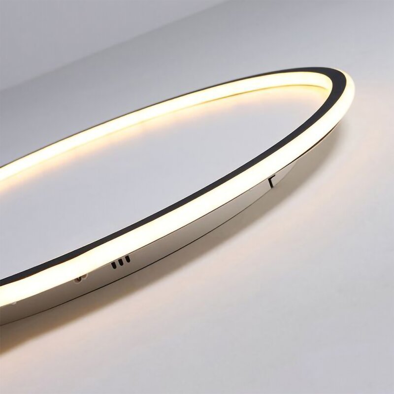 LunaNova - Moderne LED Plafondlamp Metaal/Acryl voor Woon- en Slaapkamer, Zwart/Wit Design