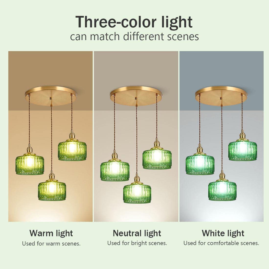 Retro Korte Cilinder Golvend Glazen Hanglamp