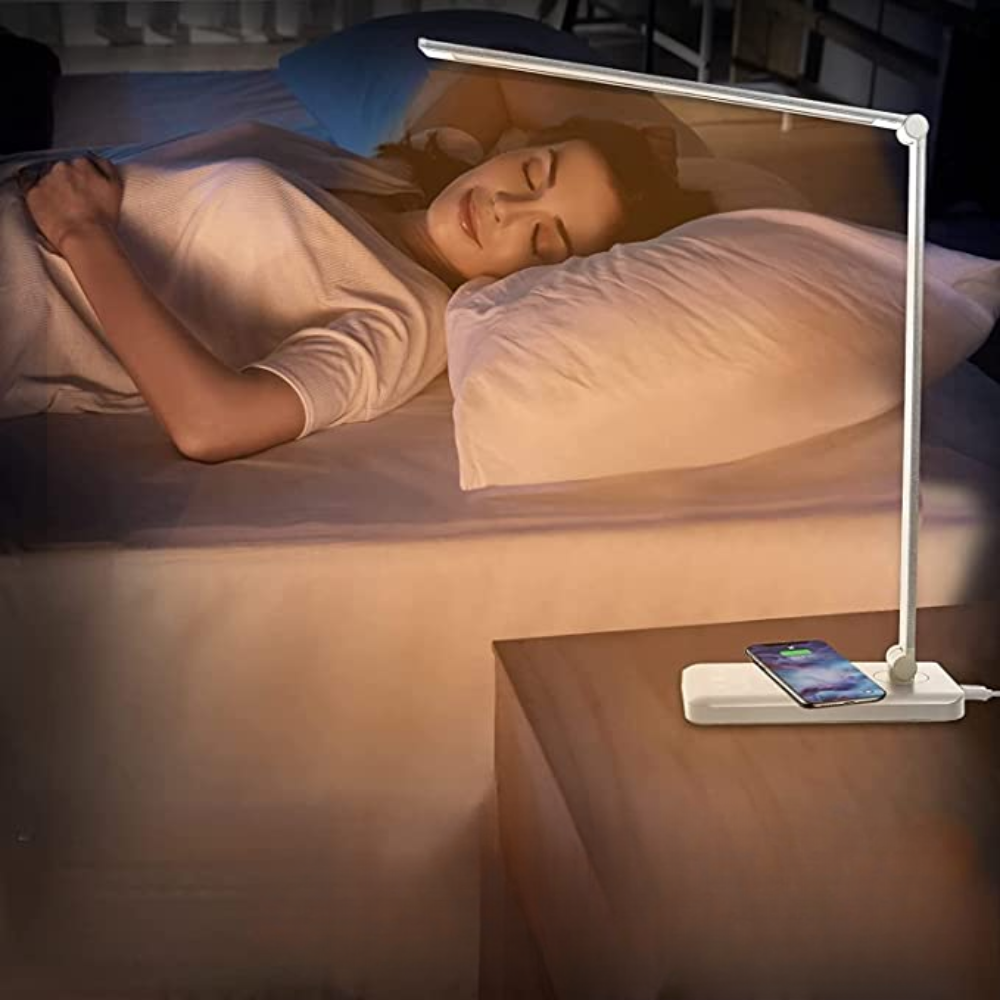 LED Tafellamp met USB Oplaadpoort - 5 Lichtstanden & Dimbare Helderheid voor Bureau en Lezen