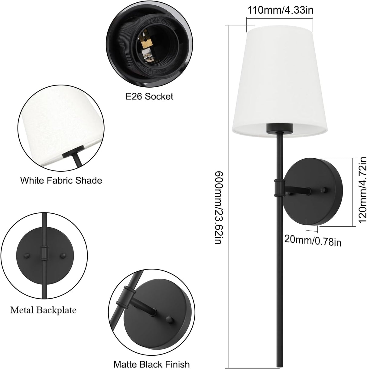 Set van 2 Elegante Wandlampen - Moderne Verlichting voor Elke Kamer