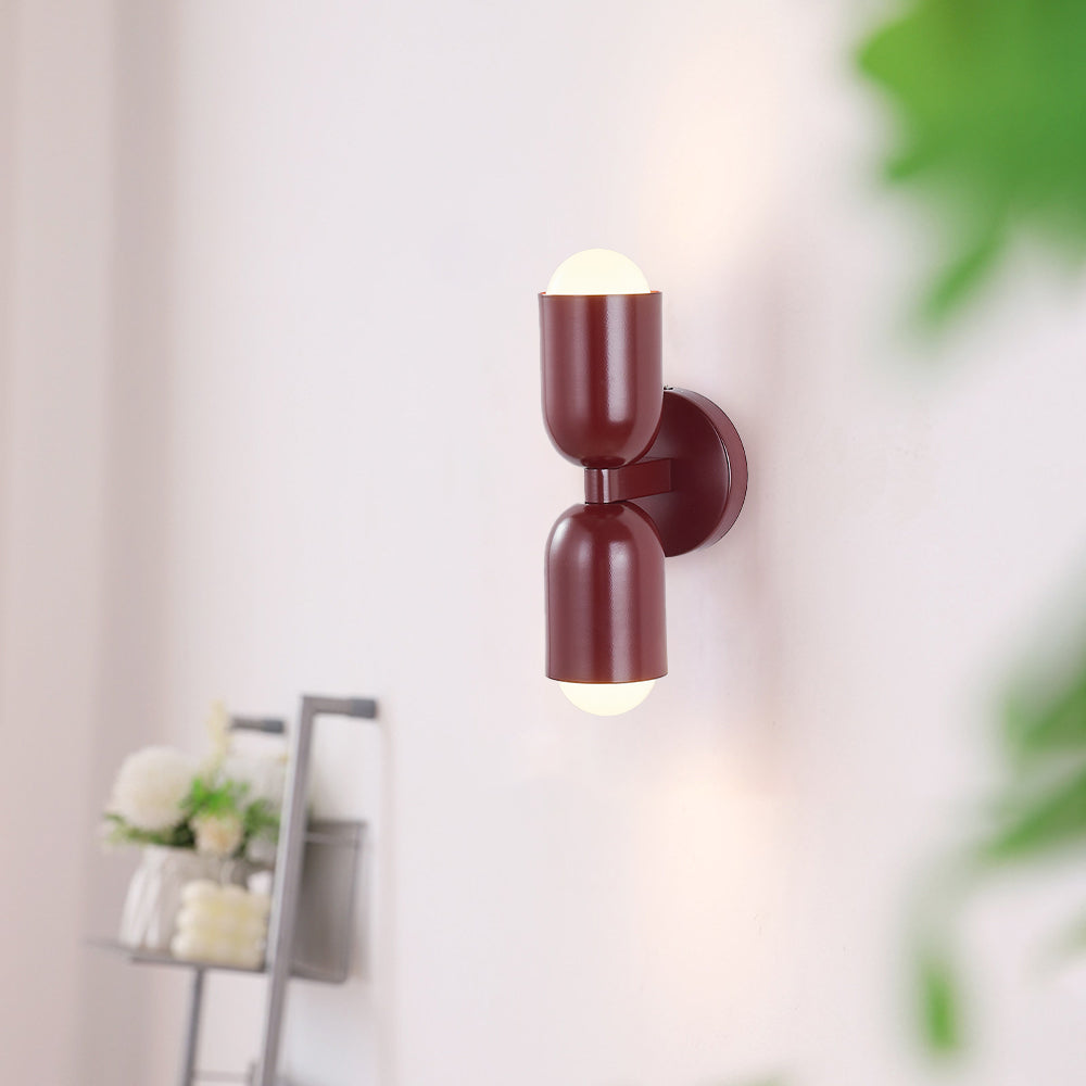 Moderne LED Wandlamp 2-Flammig Zwart – Minimalistisch Design voor Slaapkamer en Gang