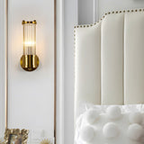 Moderne Wandlamp Cilindrisch Glas 1/2-Lichts Goud/Chroom - LED Sfeerverlichting voor Woonkamer & Slaapkamer