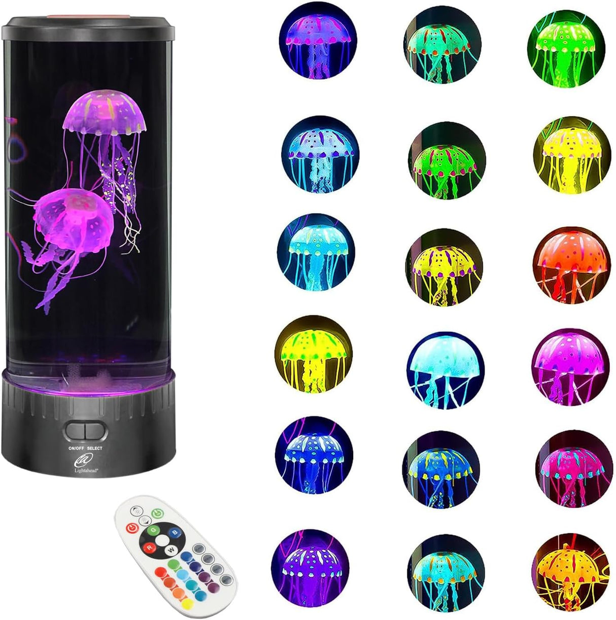 SerenitySphere - LED Aquarium Kwallen Lamp | Rustgevende Lavalampe met 7 Kleuren | Sfeervolle Verlichting