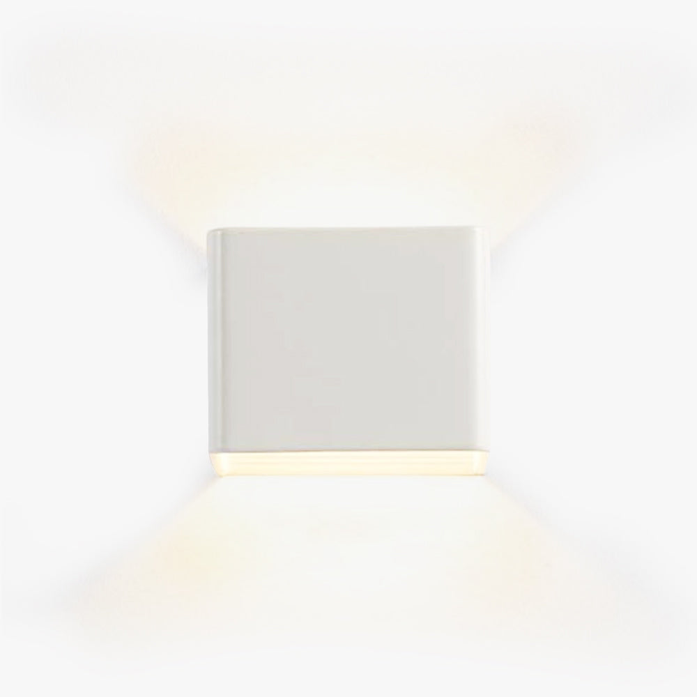 LumiBox - Vierkante LED Wandlamp | Modern Design in Zwart, Wit en Groen voor Slaapkamer en Woonkamer