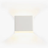 LumiBox - Vierkante LED Wandlamp | Modern Design in Zwart, Wit en Groen voor Slaapkamer en Woonkamer