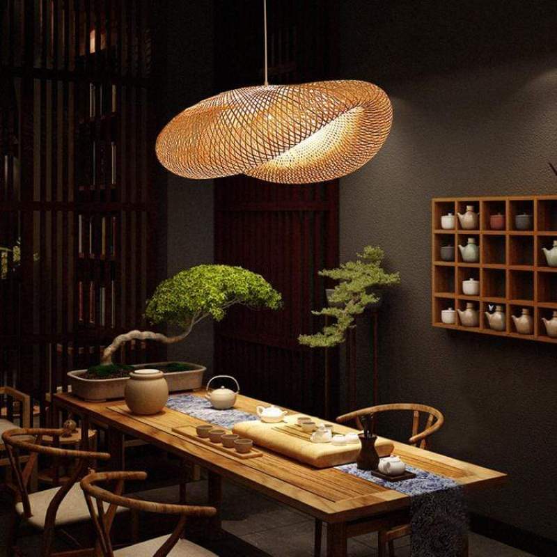 ZenBamboo LED Hanglamp - Bamboe Bol Verlichting voor Moderne Slaapkamer | Energiezuinige Natuurlijke Lampen
