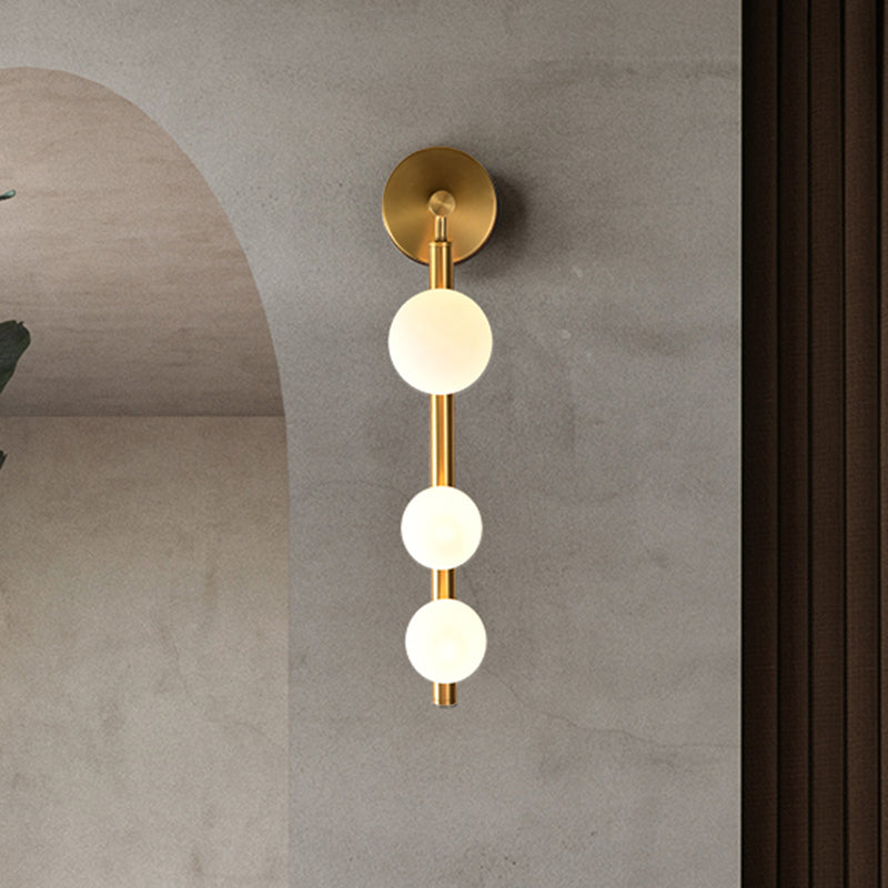 Gouden Lineaire Wandlamp met 3 Koppen - Moderne Verlichting