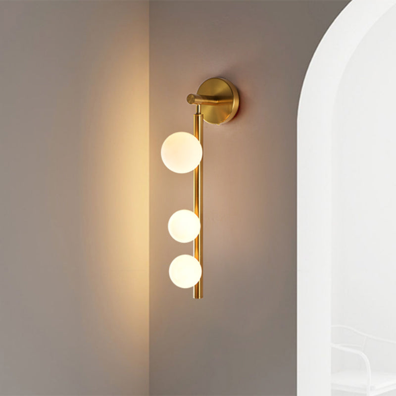 Gouden Lineaire Wandlamp met 3 Koppen - Moderne Verlichting