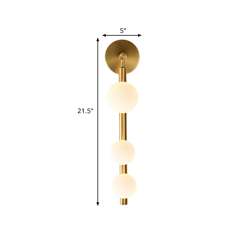 Gouden Lineaire Wandlamp met 3 Koppen - Moderne Verlichting