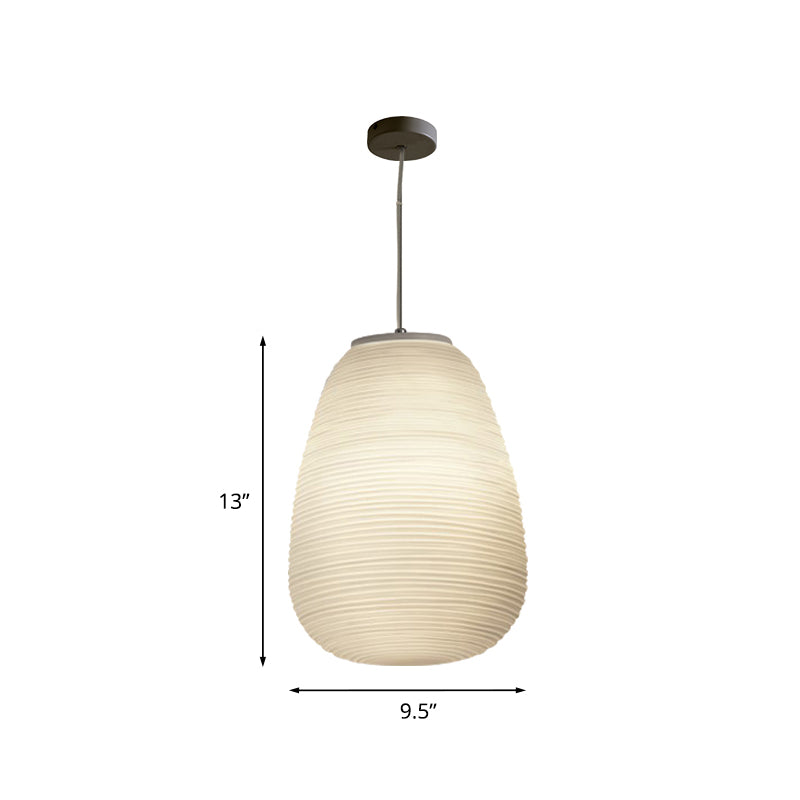 Moderne Hanglamp van Geribbeld Glas