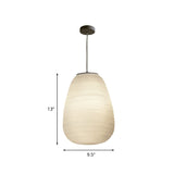 Moderne Hanglamp van Geribbeld Glas