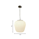 Moderne Hanglamp van Geribbeld Glas