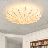 Moderne Stoffen Flushmount Plafondlamp - Wit - Elegante Verlichting voor Woonkamer of Slaapkamer