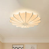 Moderne Stoffen Flushmount Plafondlamp - Wit - Elegante Verlichting voor Woonkamer of Slaapkamer