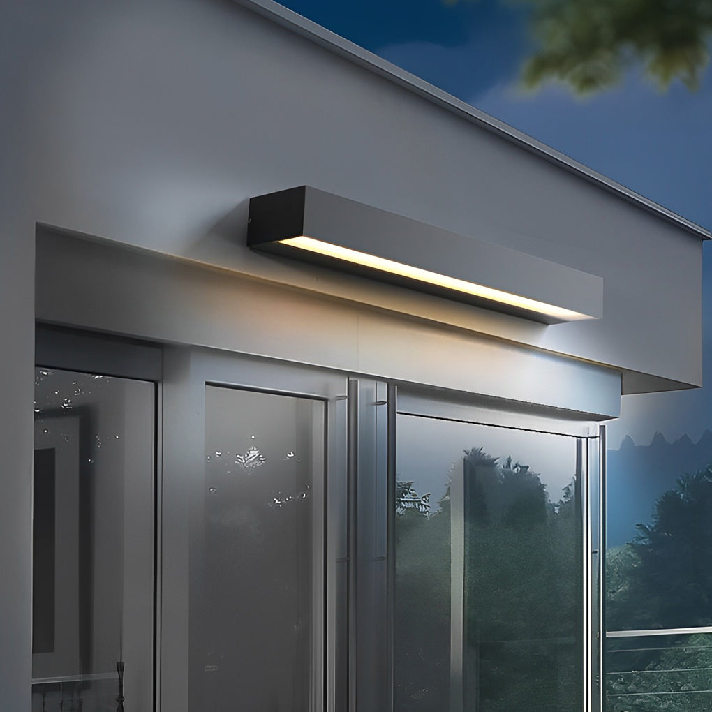 Minimalistische Strip Waterdichte LED Zwarte Moderne Buitenmuur Washer Licht