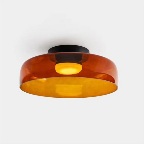 Middeleeuwse Flush Mount Glazen Plafondlamp