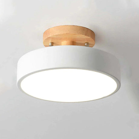 Stijlvolle LED Plafondlamp van Hout en Acryl voor Slaapkamer, Eetkamer en Woonkamer