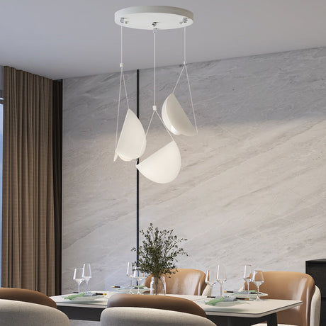 Minimalistische LED Hanglamp - Verstelbare Witte Glider Hanglamp 1/3/6-Licht, Modern Design voor Eetkamer en Woonkamer