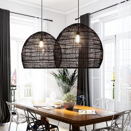 Handgemaakte Rotan Hanglamp Wicker Lampenkap